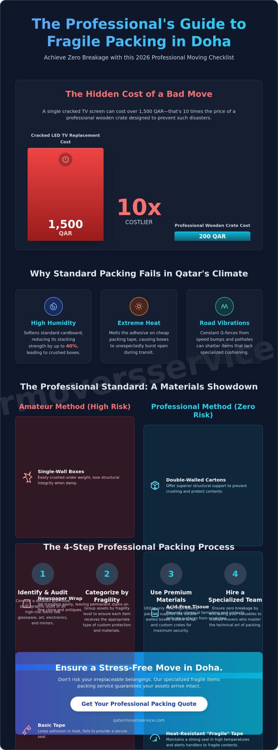 Fragile Items Packing Service Qatar: The 2026 Professional Moving Checklist